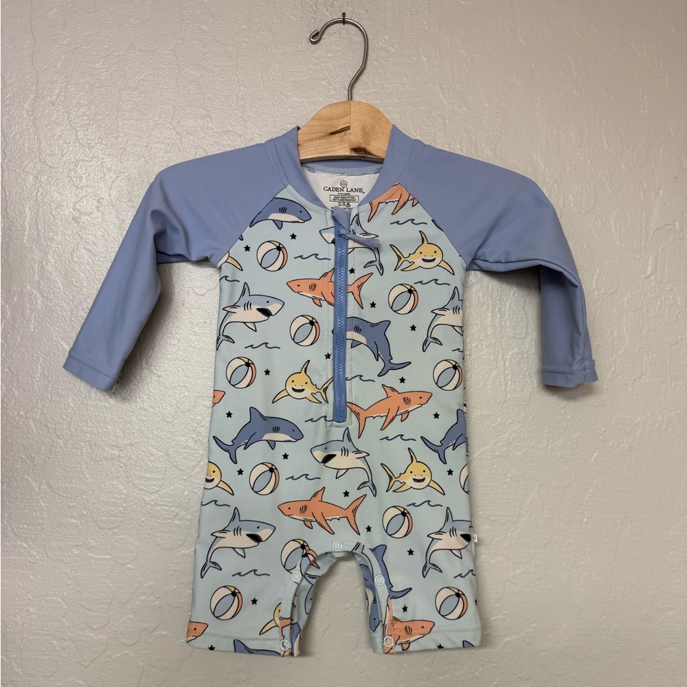 $23 ADD ON caden lane shark rashguard 6-12M Zara‎ Hanna Andersson Janie and Jack